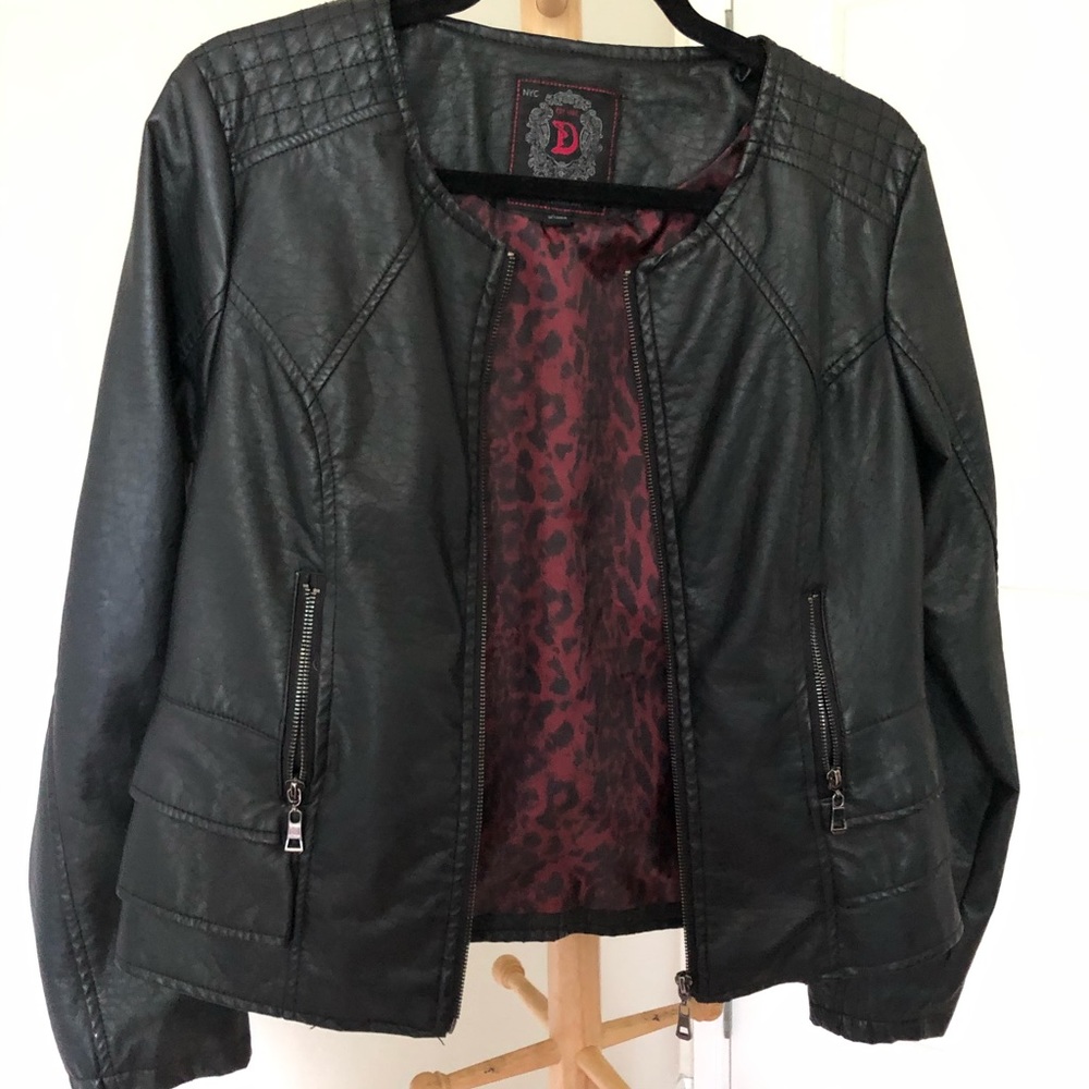 Cute black faux leather jacket